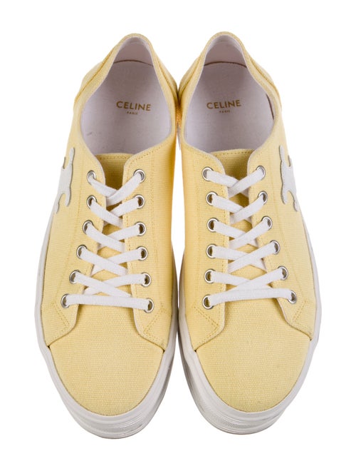 Celine Canvas Embroidered Accent Sneakers