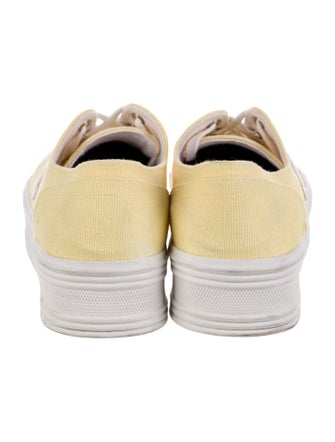 Celine Canvas Embroidered Accent Sneakers