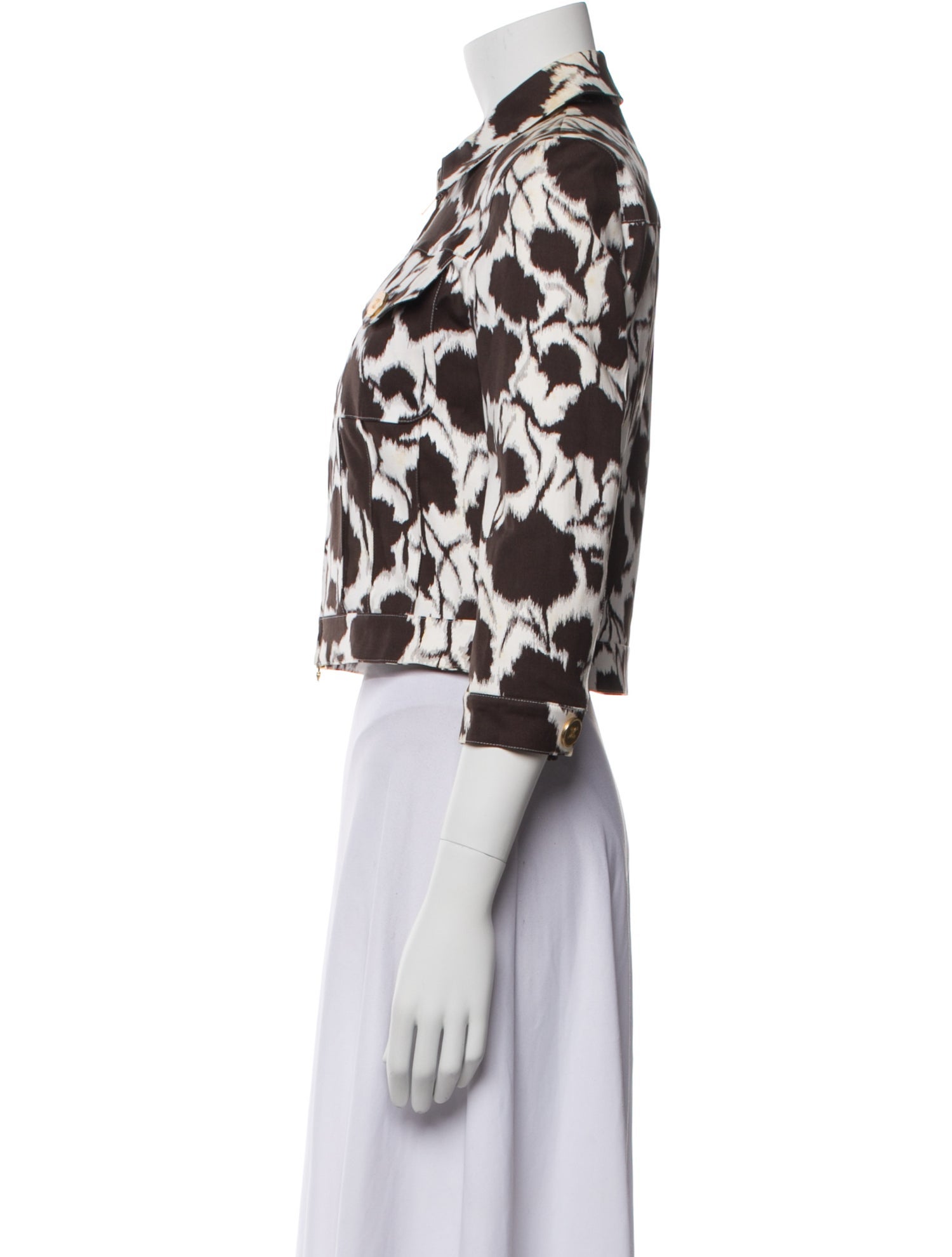 Celine Vintage Floral Print Denim Jacket