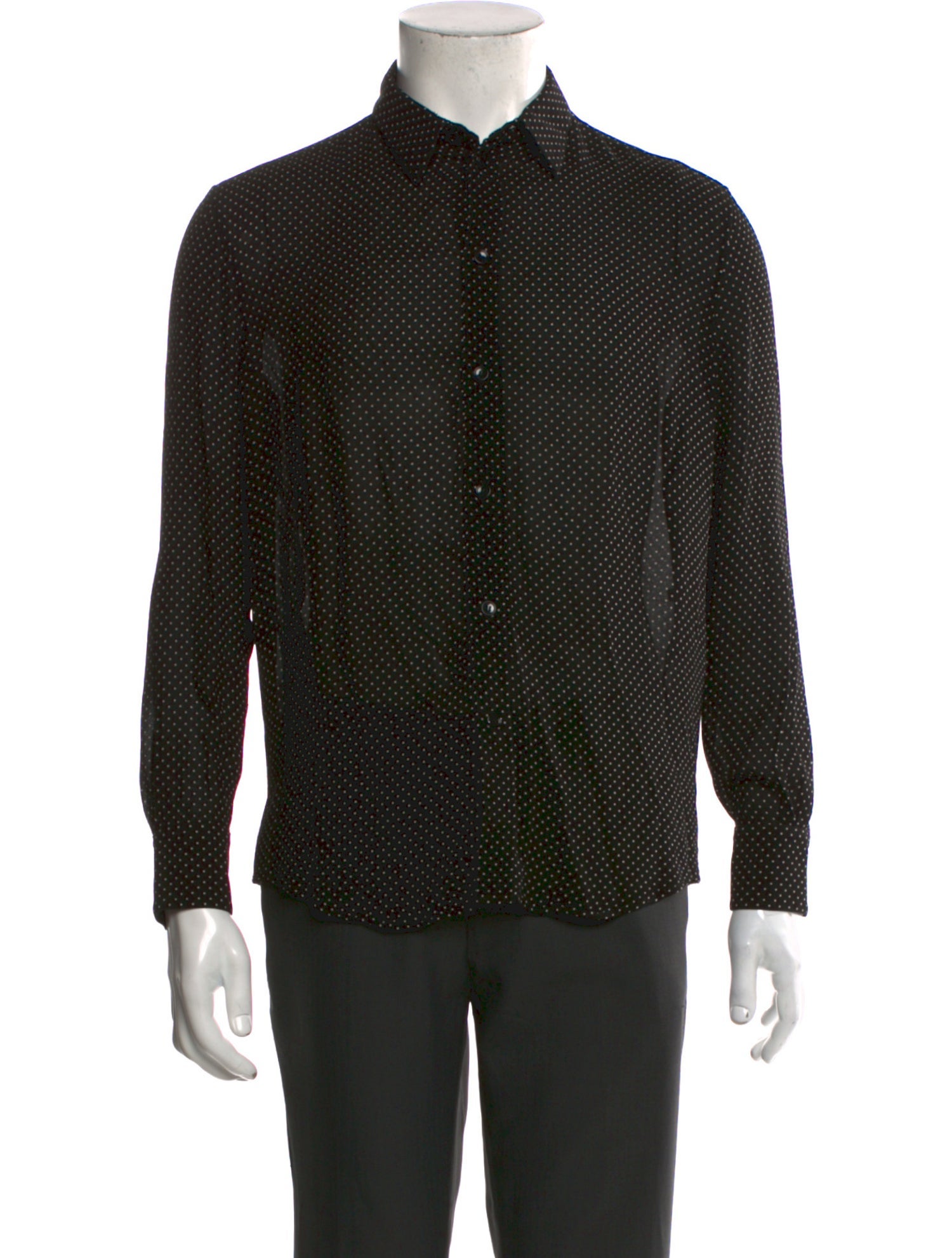 Celine Polka Dot Print Long Sleeve Shirt