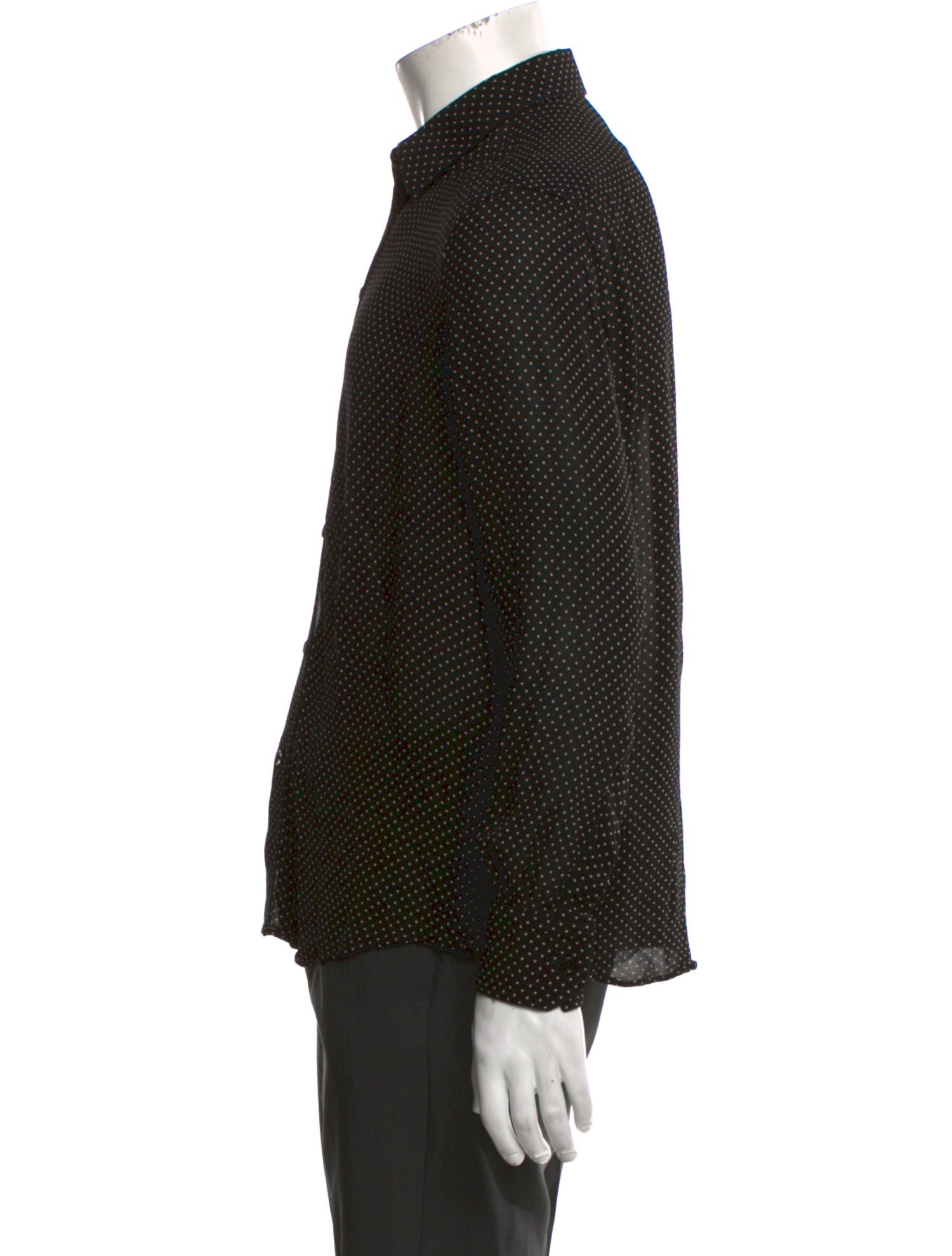 Celine Polka Dot Print Long Sleeve Shirt