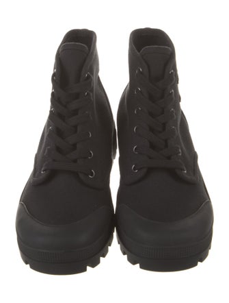 Celine Canvas Combat Boots