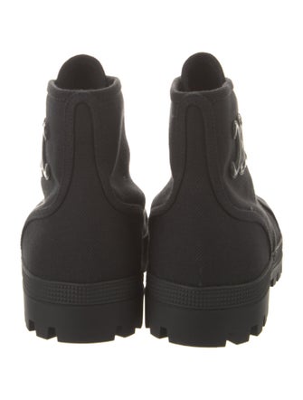 Celine Canvas Combat Boots