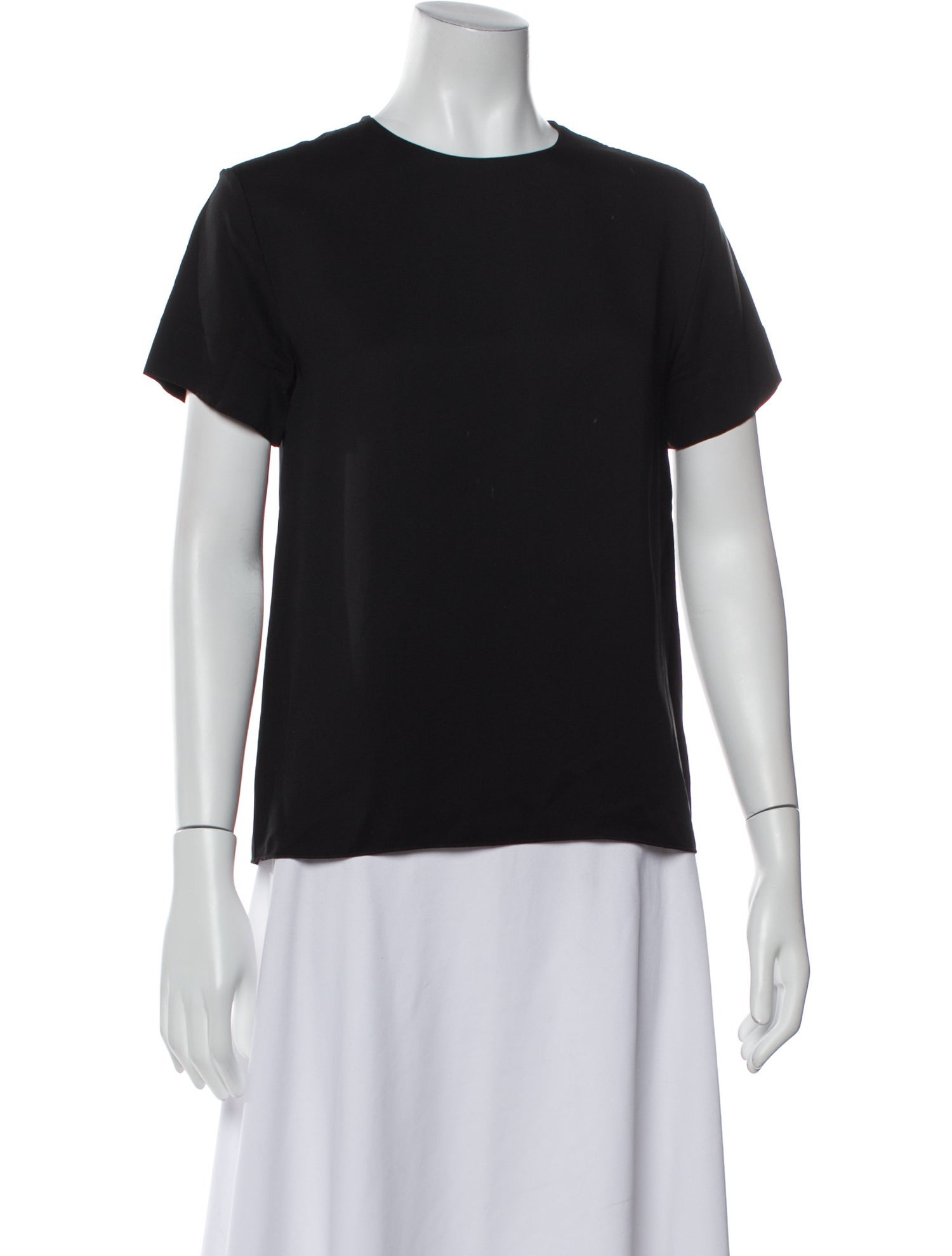 Celine Silk Crew Neck T-Shirt