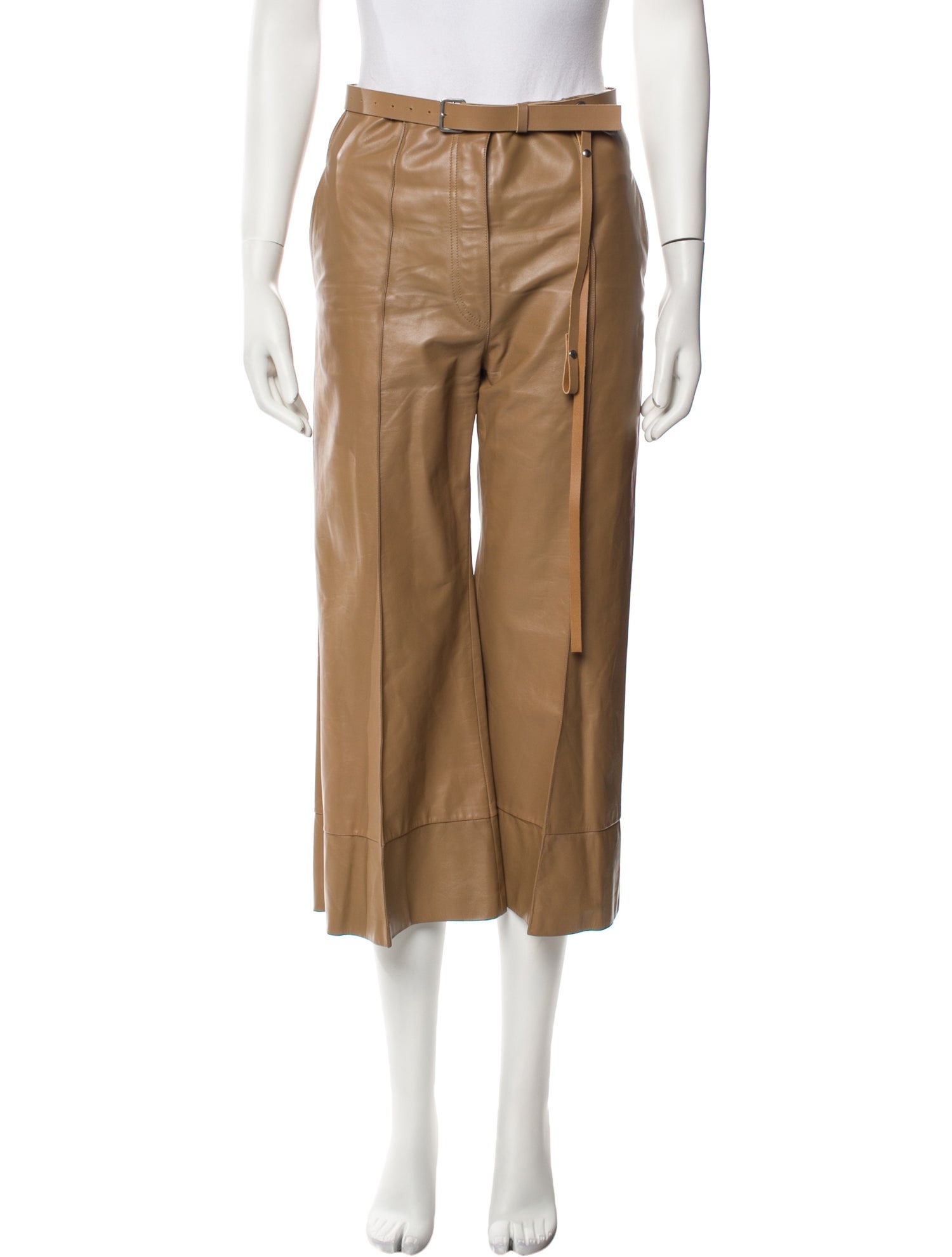 Celine Leather Wide Leg Pants