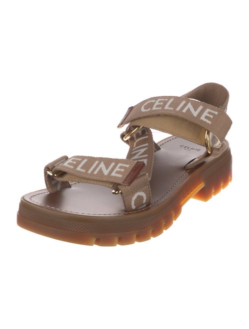 Celine Graphic Print Slingback Sandals