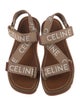 Celine Graphic Print Slingback Sandals