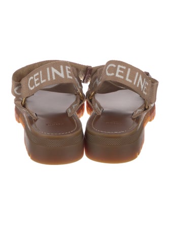 Celine Graphic Print Slingback Sandals
