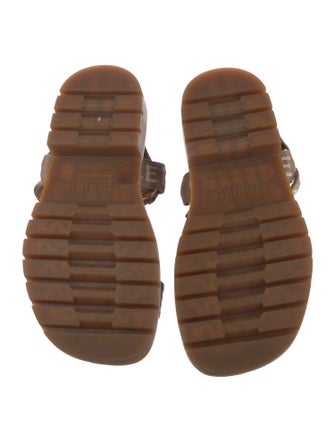 Celine Graphic Print Slingback Sandals