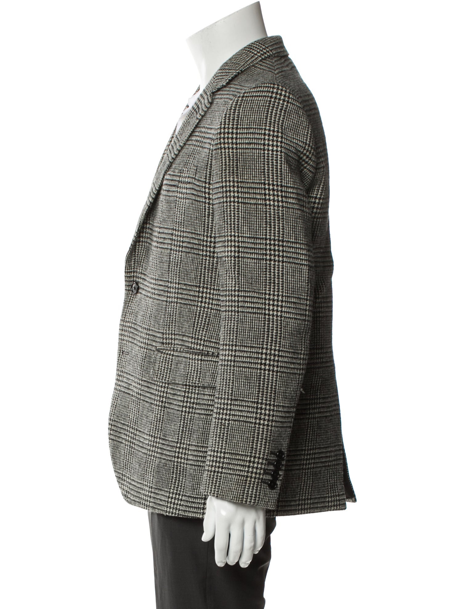 Celine Prince Of Wales Wool Blazer