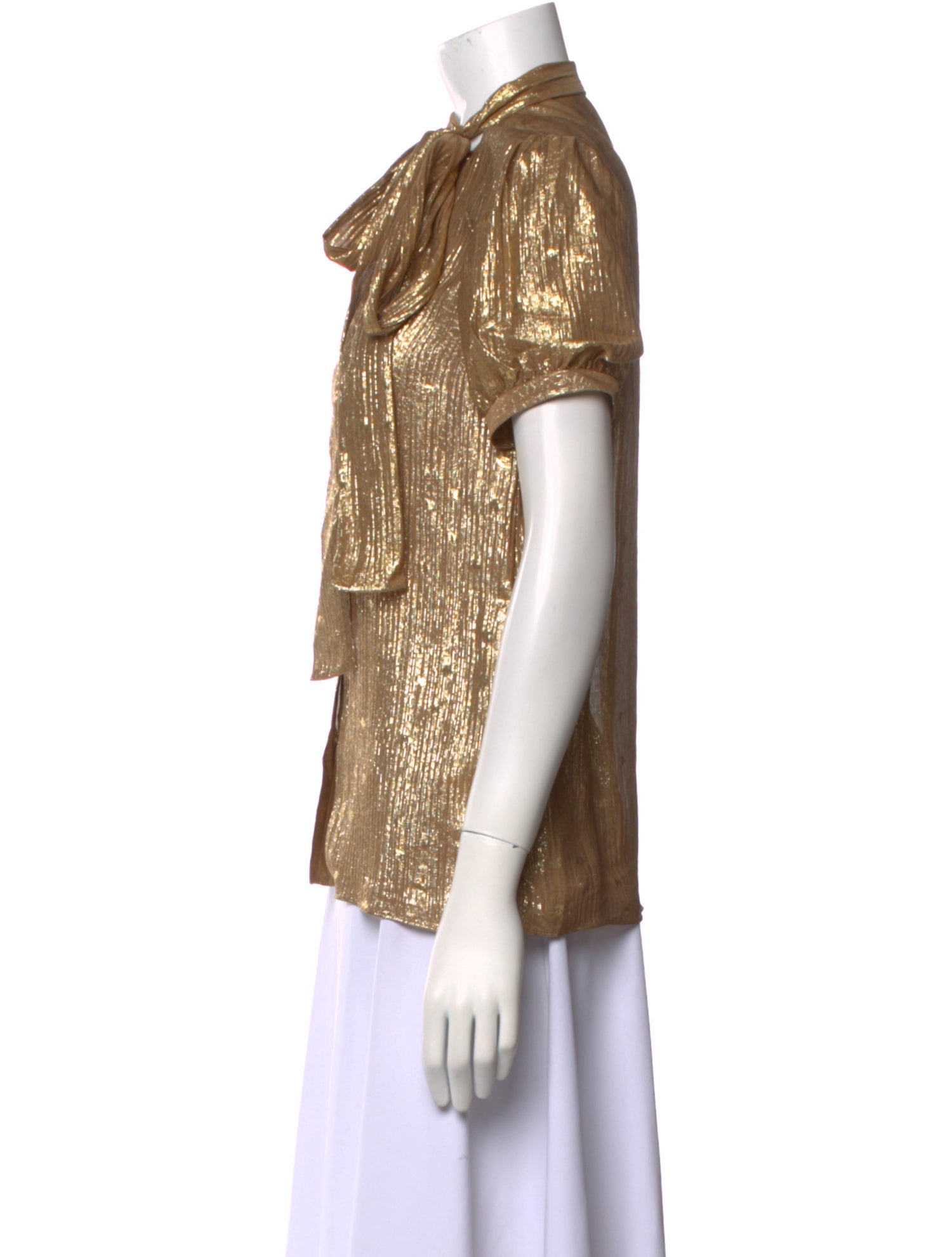 Celine Silk Mock Neck Top