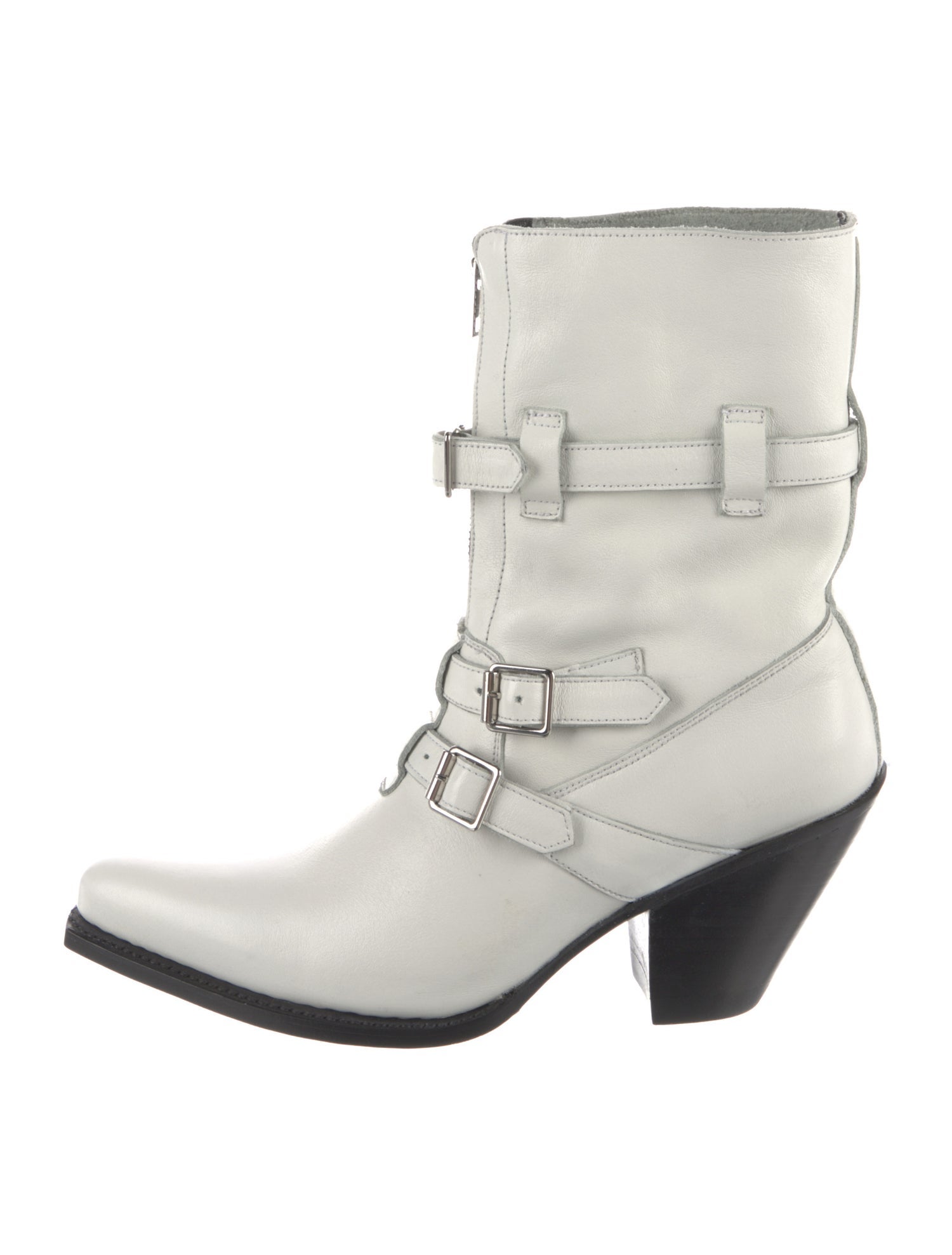 Celine Leather Moto Boots