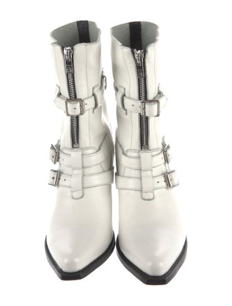 Celine Leather Moto Boots