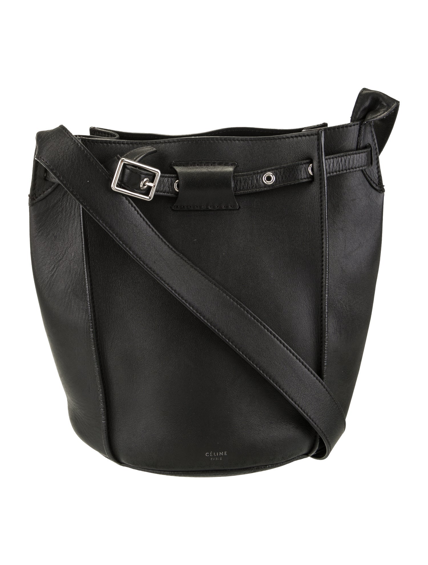 Celine Leather Big Bucket w/Strap