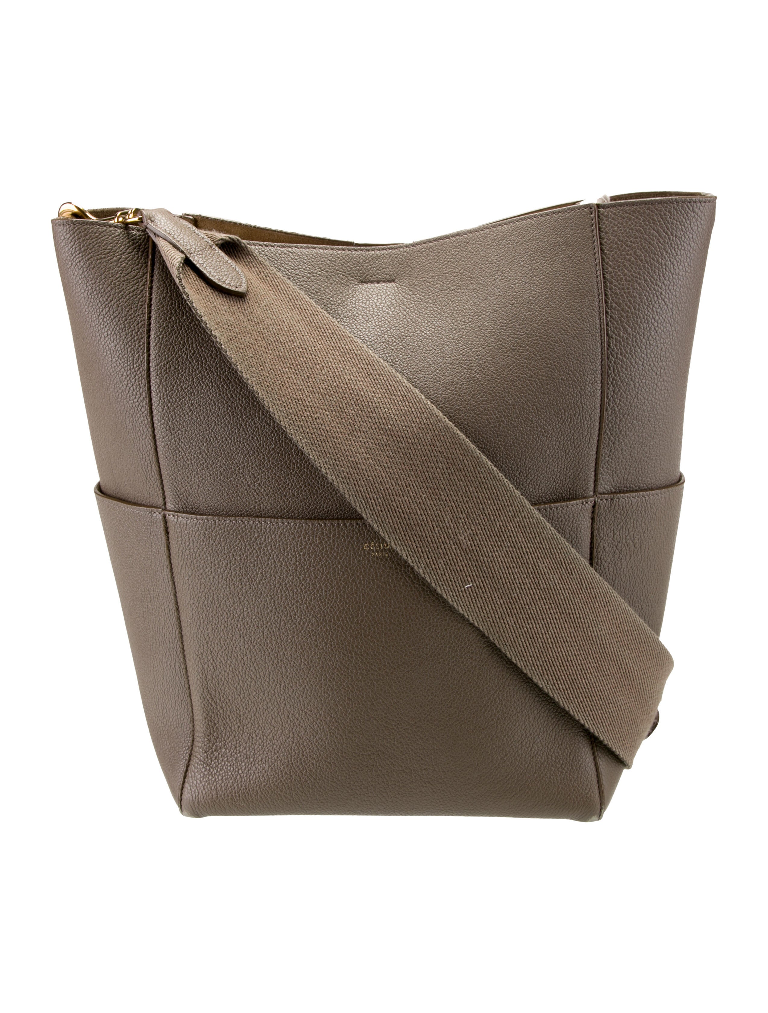 Celine Leather Seau Sangle Medium