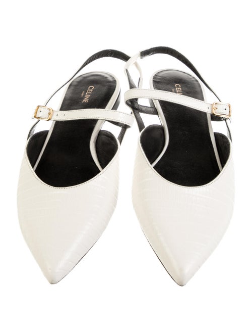 Celine Leather Slingback Flats