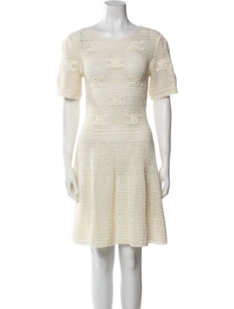 Celine Scoop Neck Knee-Length Dress