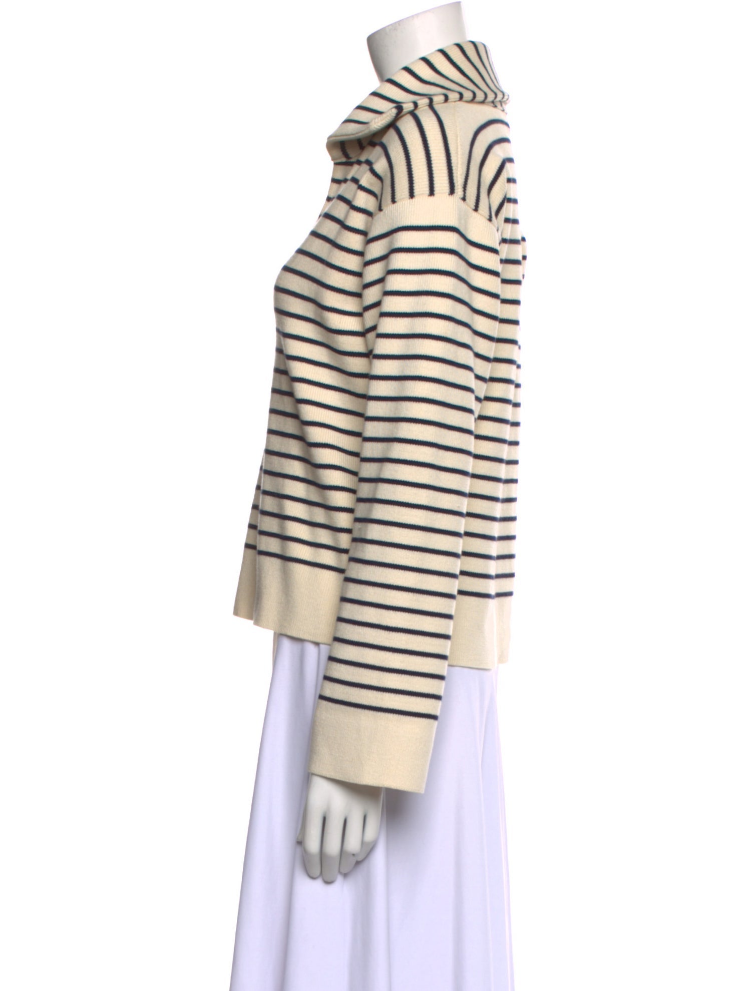 Celine Striped V-Neck Sweater