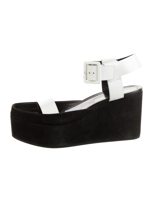 Celine Leather Colorblock Pattern Sandals