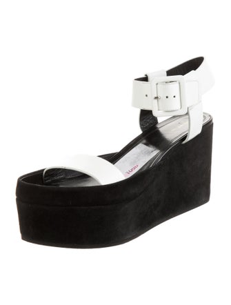 Celine Leather Colorblock Pattern Sandals