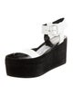 Celine Leather Colorblock Pattern Sandals