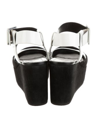 Celine Leather Colorblock Pattern Sandals
