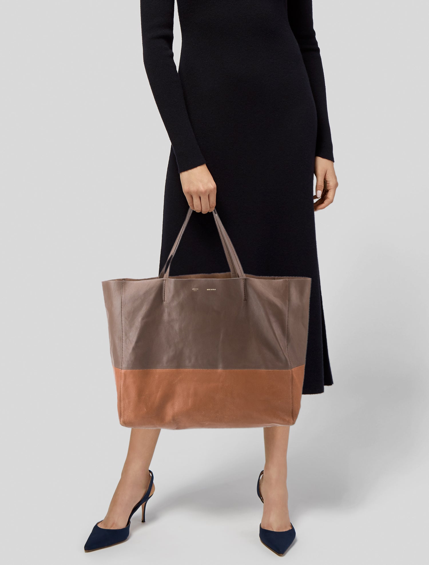 Celine Leather Horizontal Cabas Horizontal