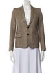 Celine Wool Houndstooth Print Blazer