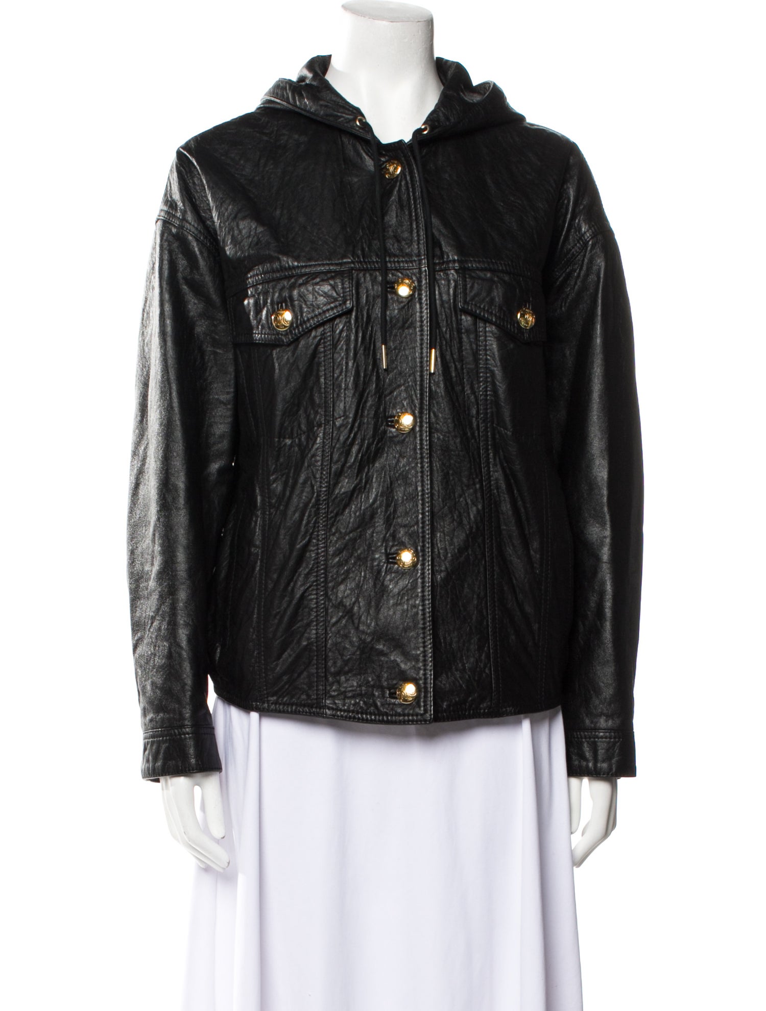 ANN DEMEULEMEESTER 2019AW フェイクファーバンダナ Ann Demeulemeester Mongolian Lamb Fur Jacket - Black Jackets