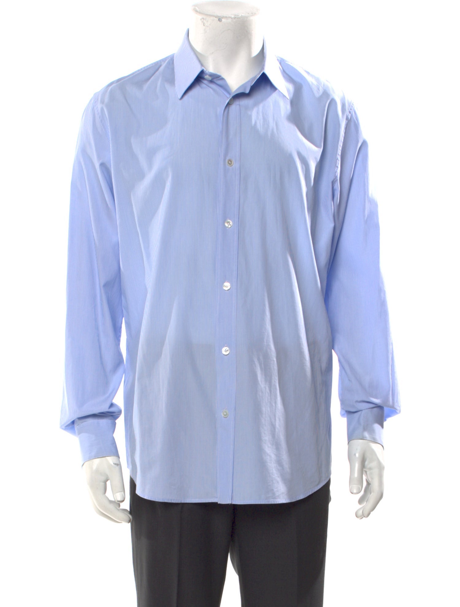 Celine Striped Long Sleeve Dress Shirt