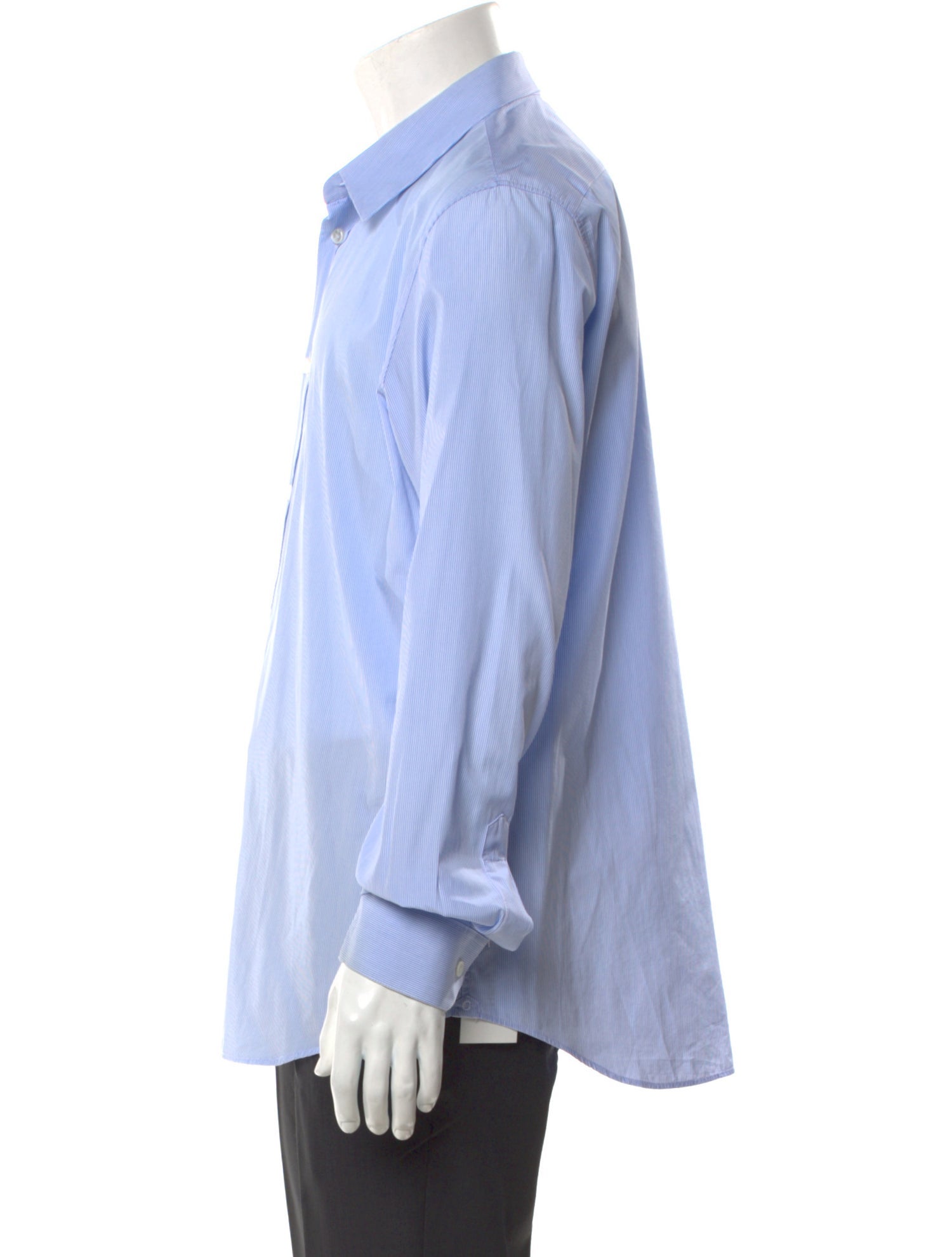 Celine Striped Long Sleeve Dress Shirt