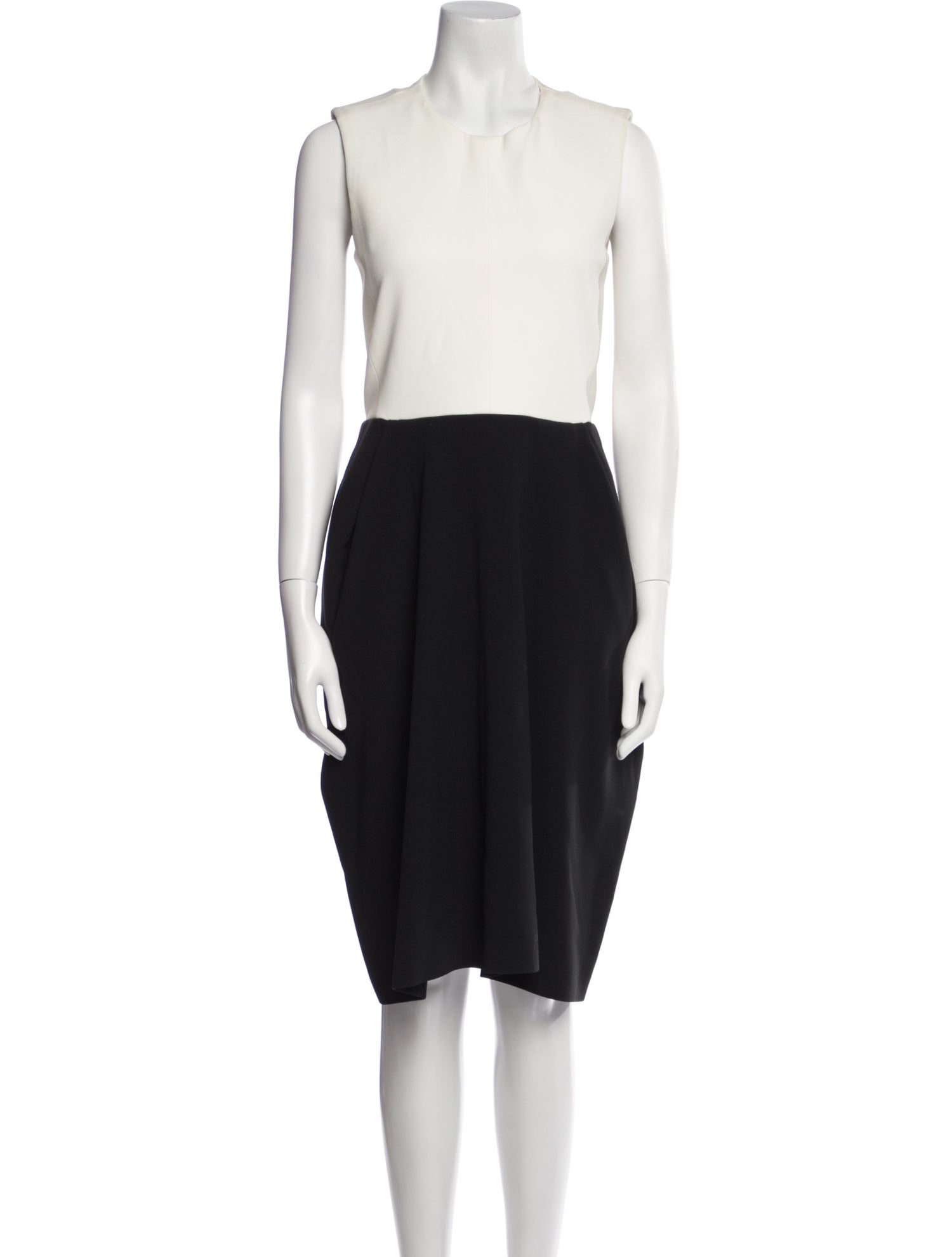 Celine Colorblock Pattern Midi Length Dress