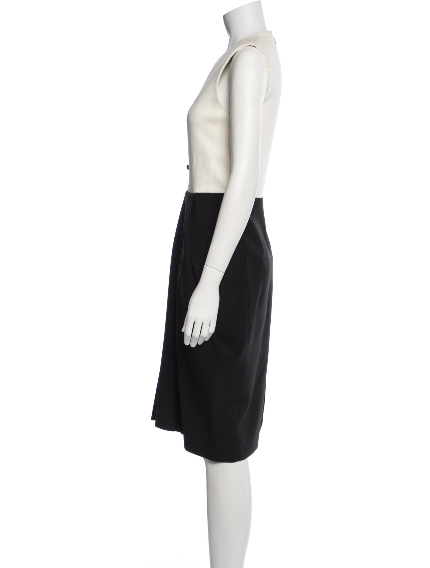 Celine Colorblock Pattern Midi Length Dress