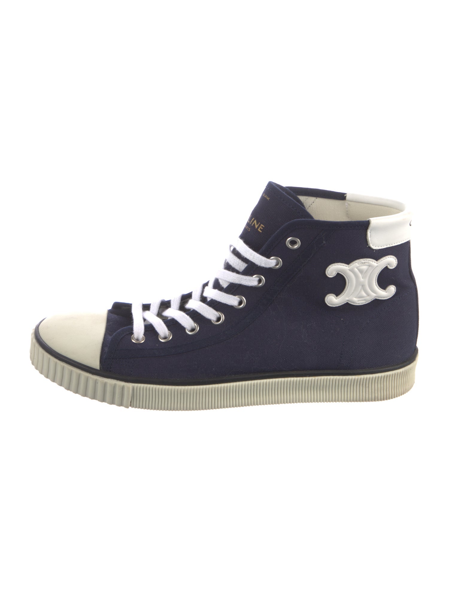 Celine Canvas Colorblock Pattern Sneakers