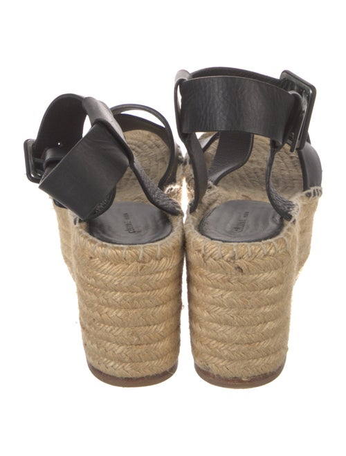 Celine Leather Whipstitch Trim Espadrilles