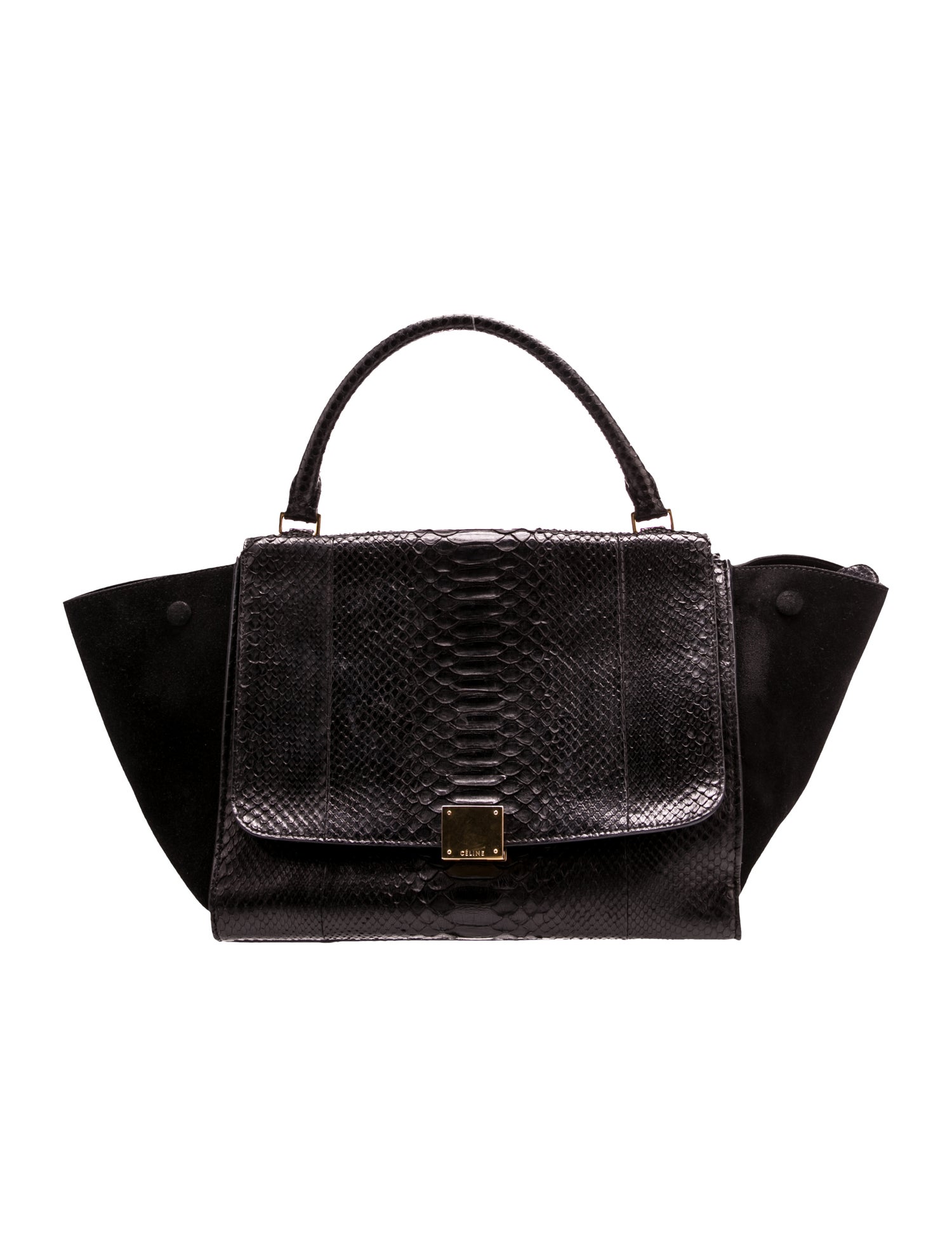 Celine Vintage Triomphe Shoulder Bag - Black Crossbody Bags