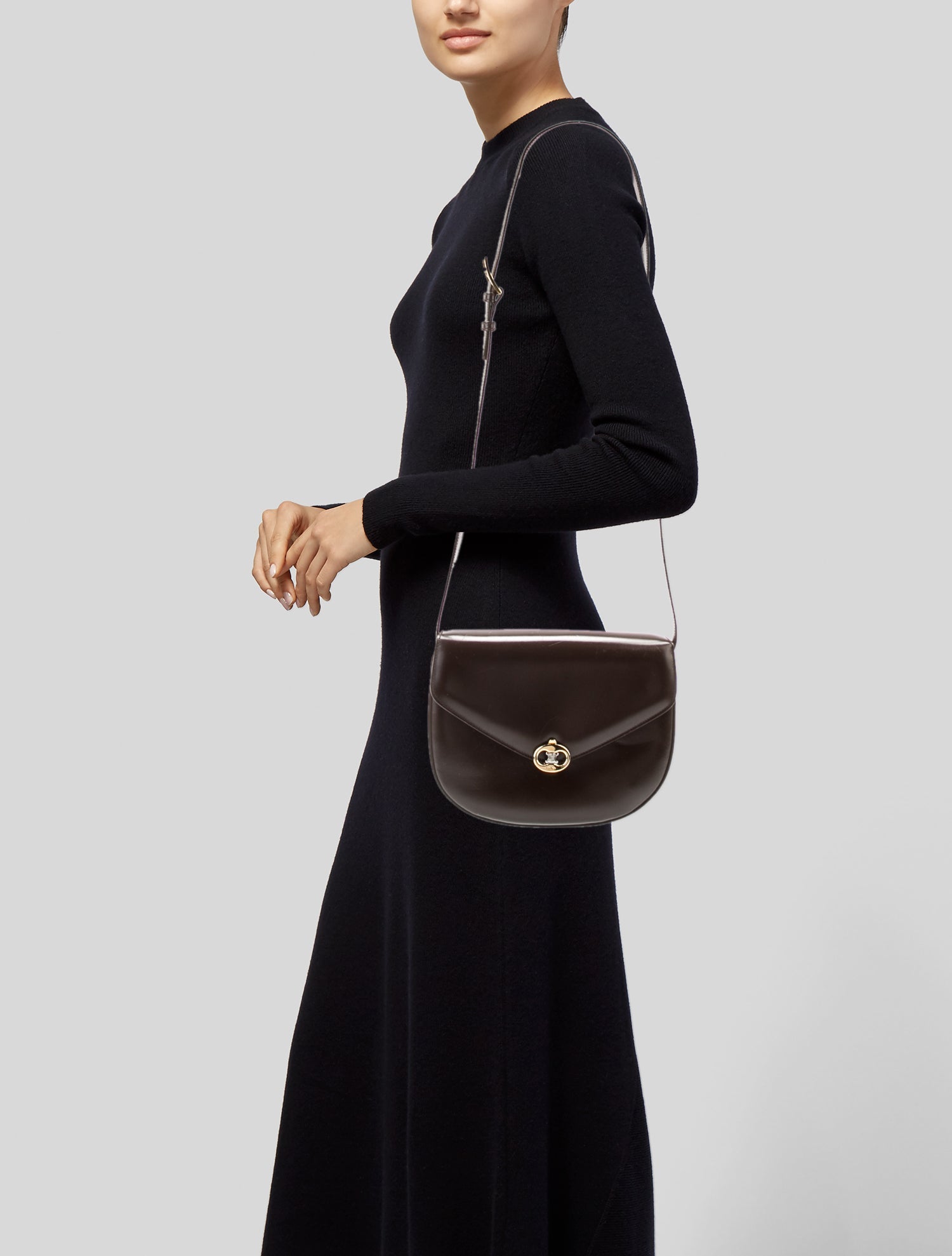 Celine Leather Shoulder Bag Vintage