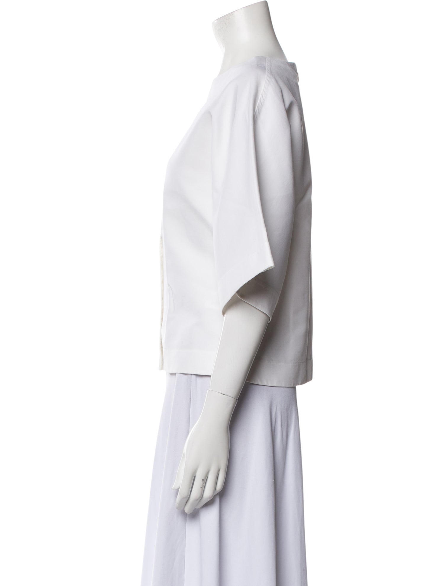 Celine Scoop Neck Three-Quarter Sleeve Top