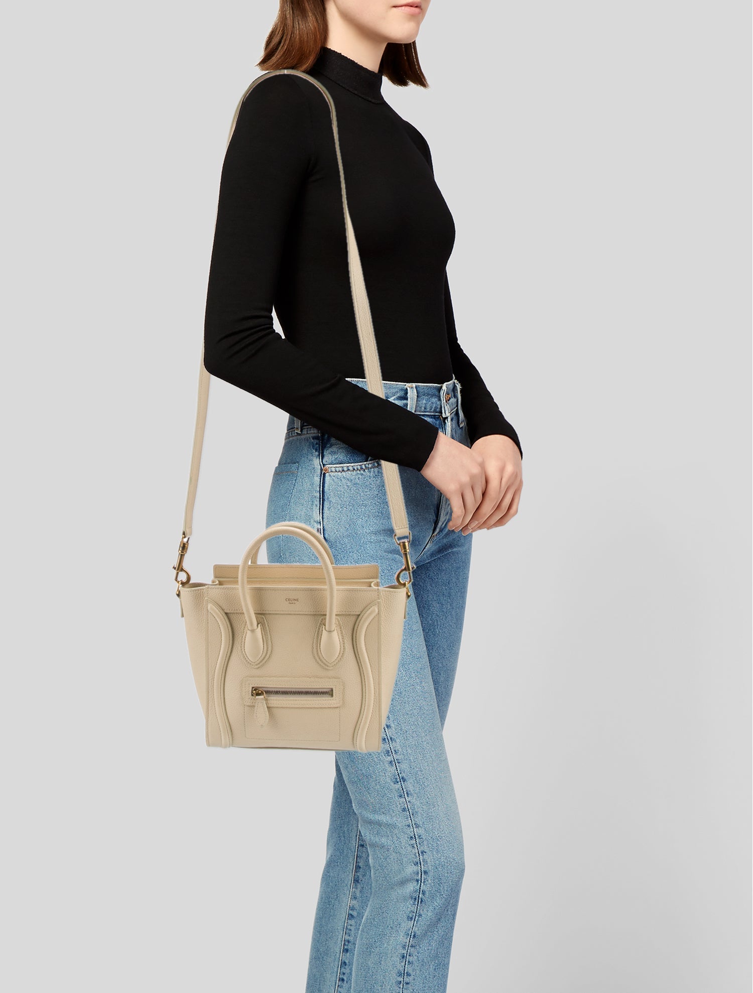 Celine Leather Luggage Nano