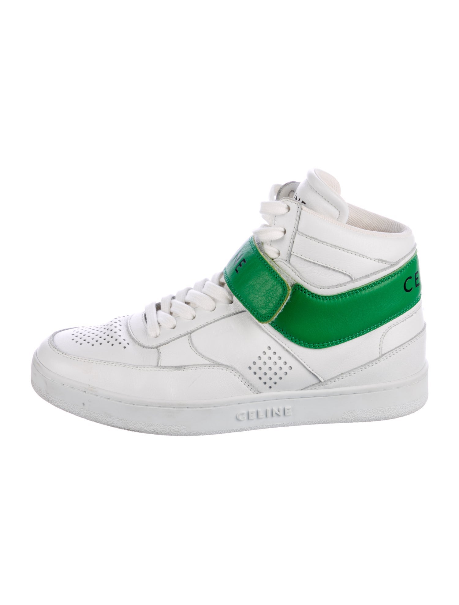 Celine Leather Colorblock Pattern Sneakers