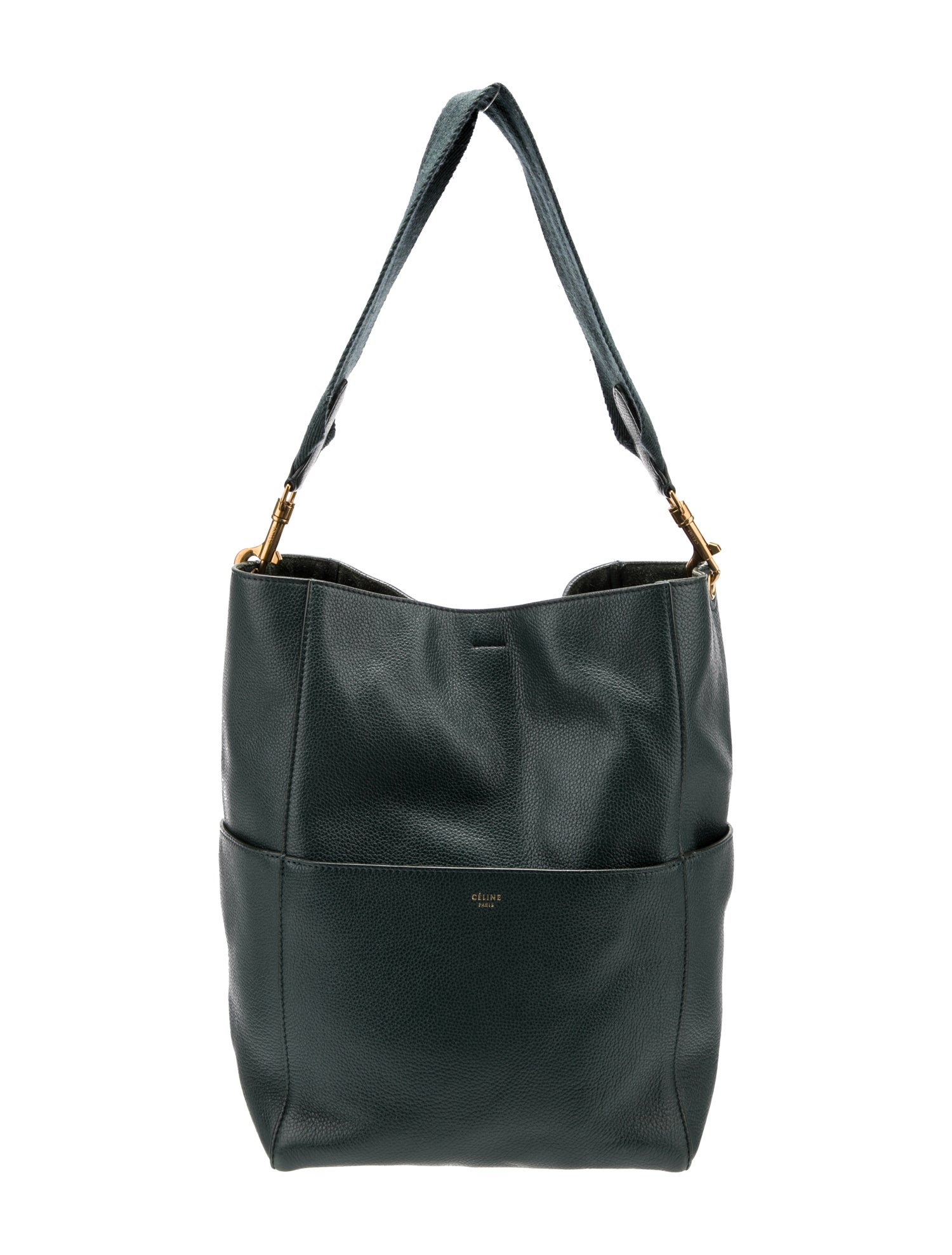 Celine Leather Seau Sangle Medium