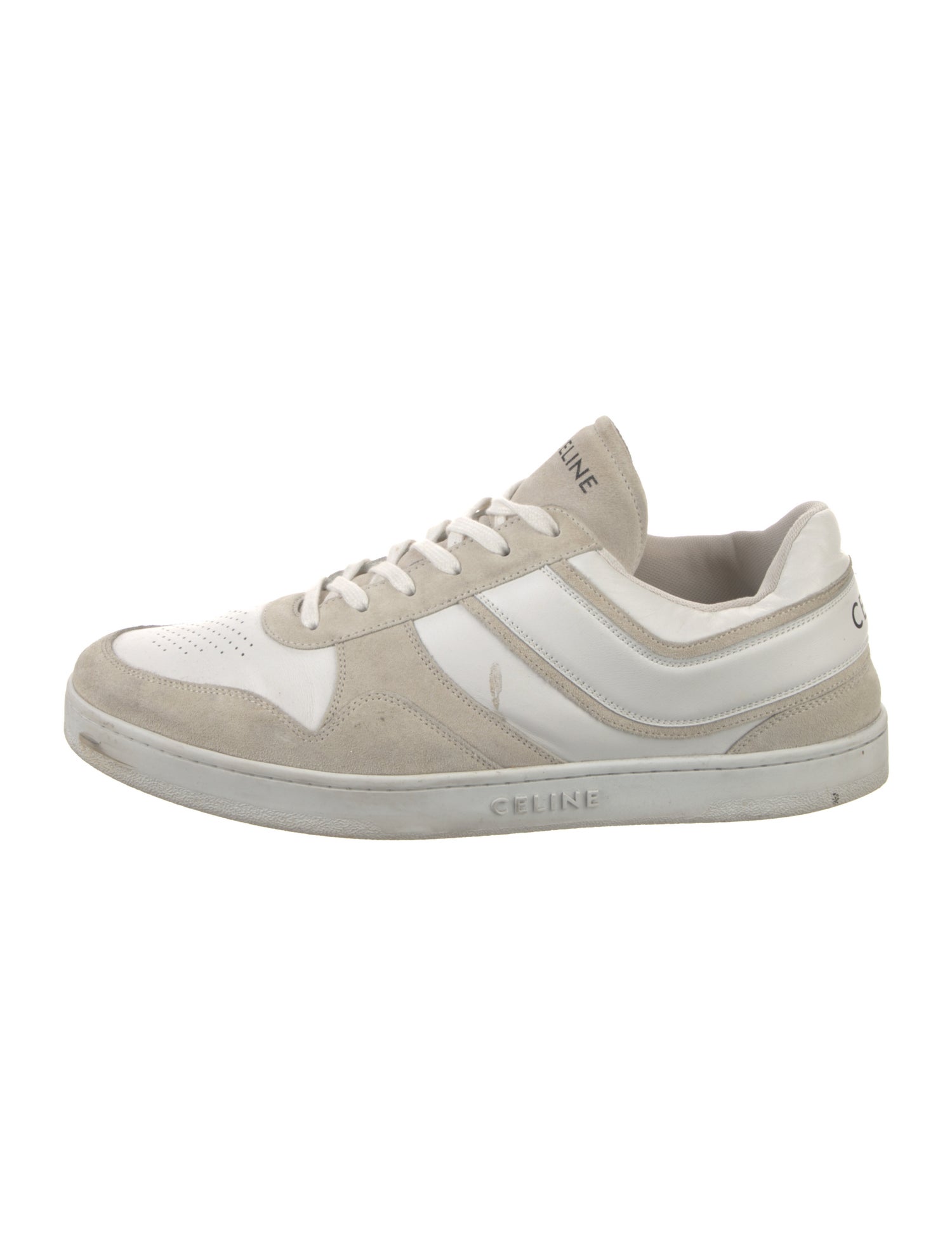 Celine Leather Colorblock Pattern Sneakers