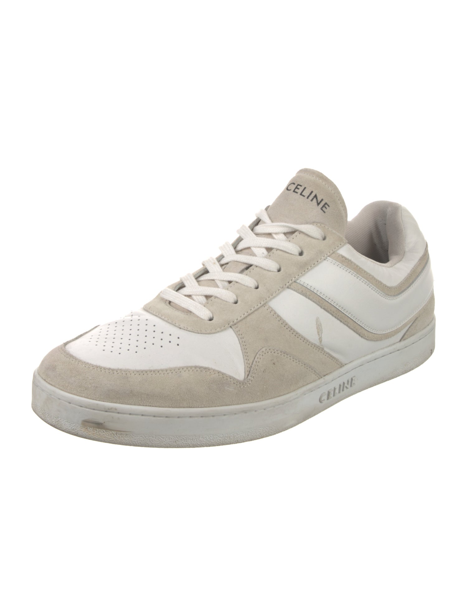 Celine Leather Colorblock Pattern Sneakers