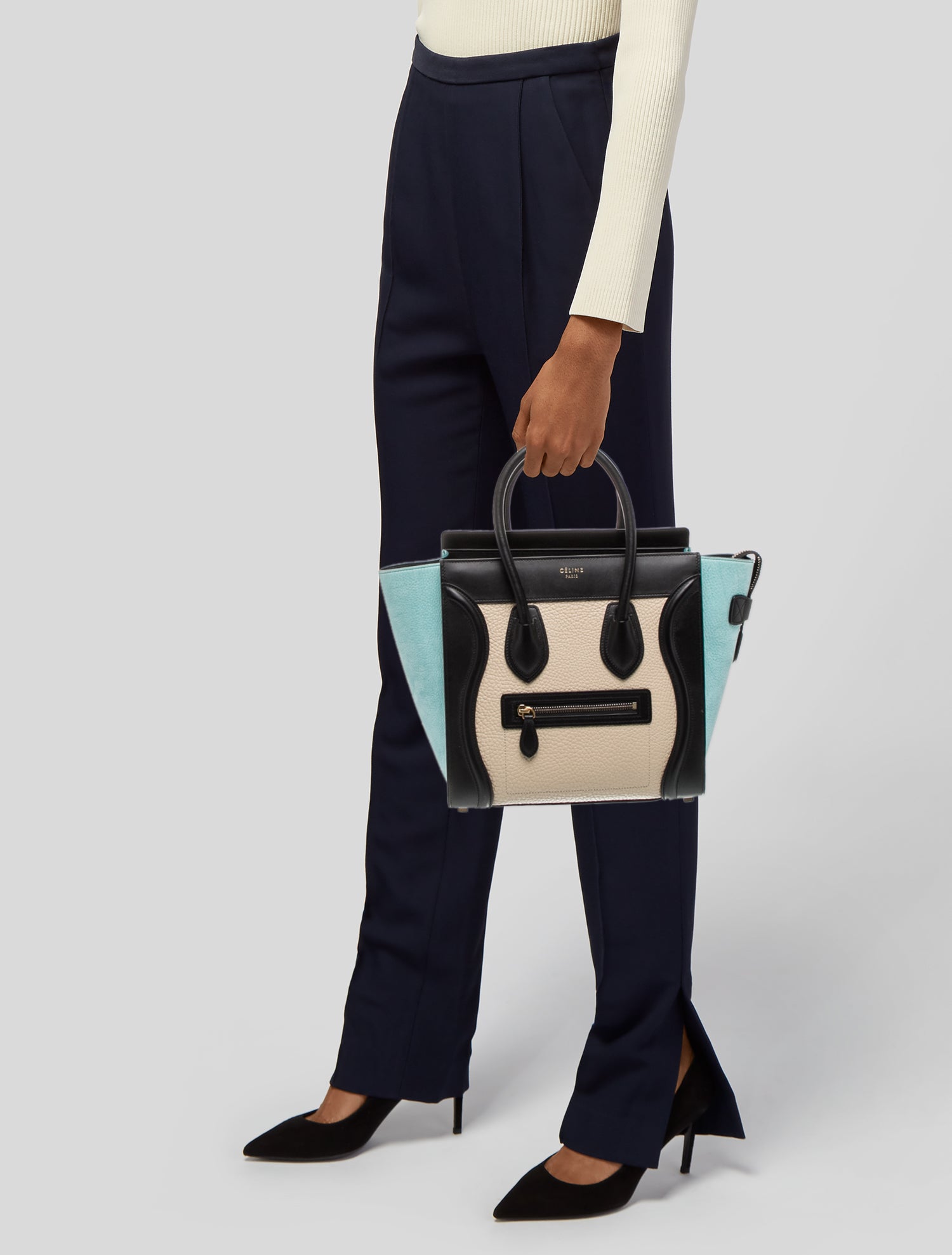 Celine Leather Luggage Micro