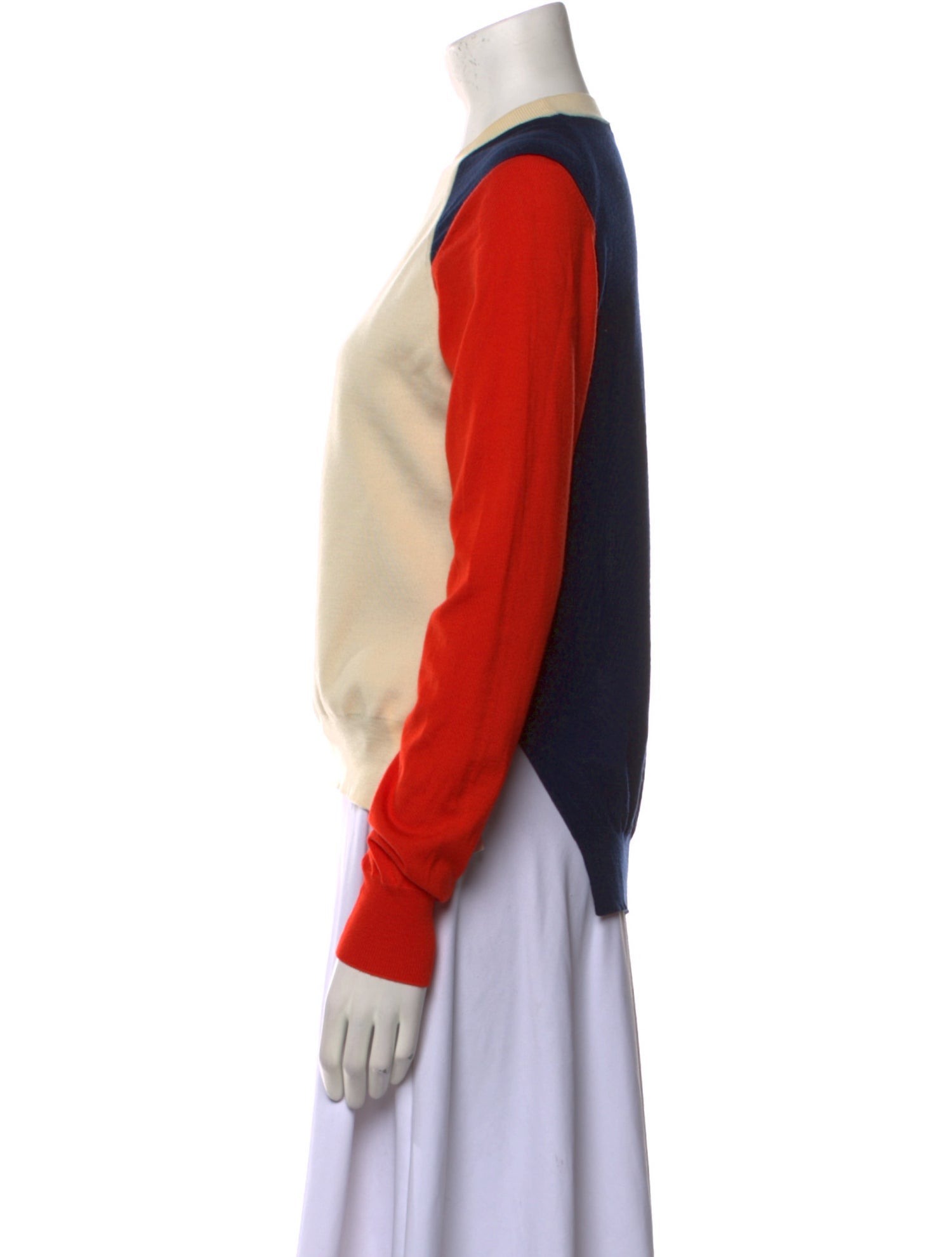 Celine Colorblock Pullover Wool Sweater