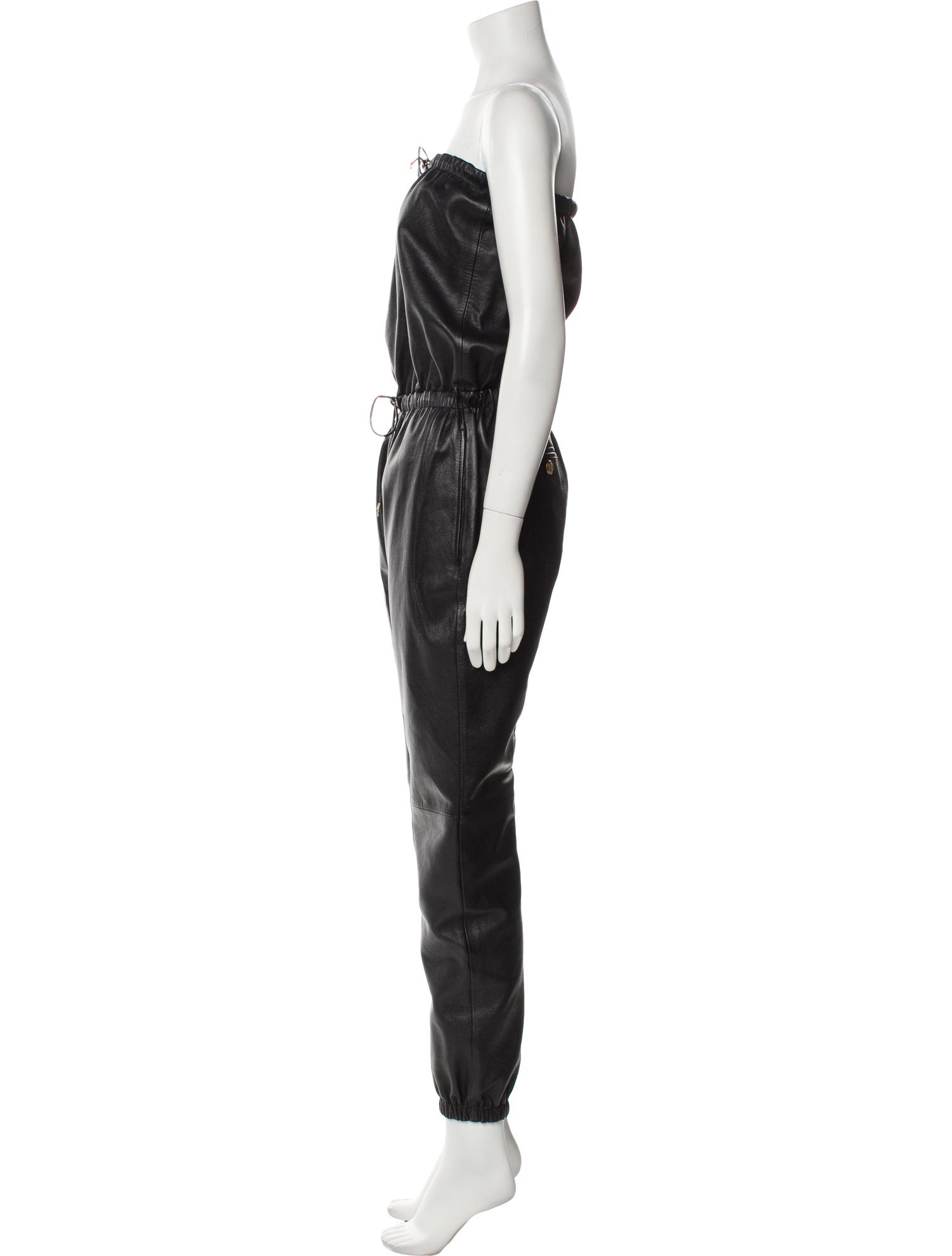Celine Leather Strapless Jumpsuit