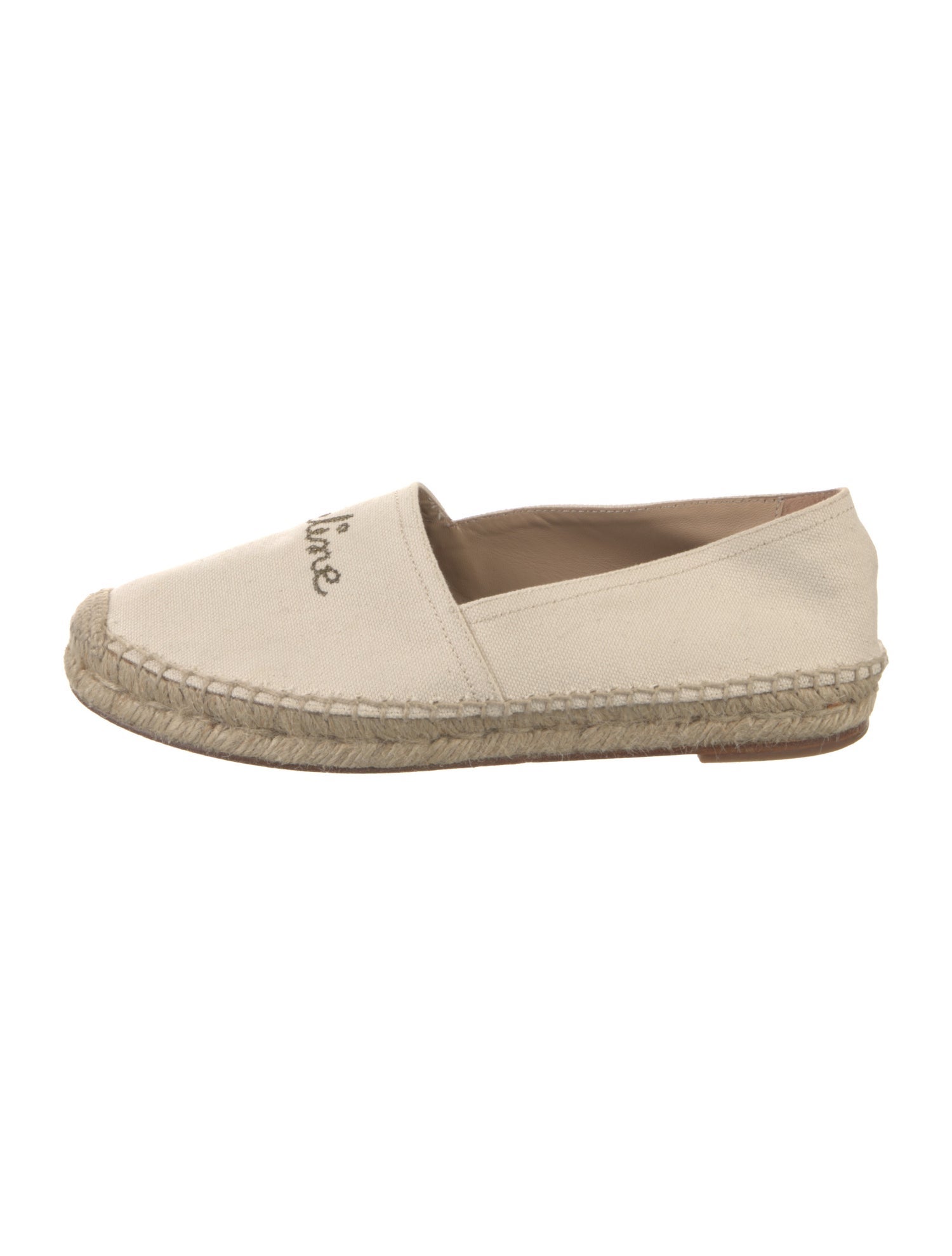 Celine Canvas Embroidered Accent Espadrilles