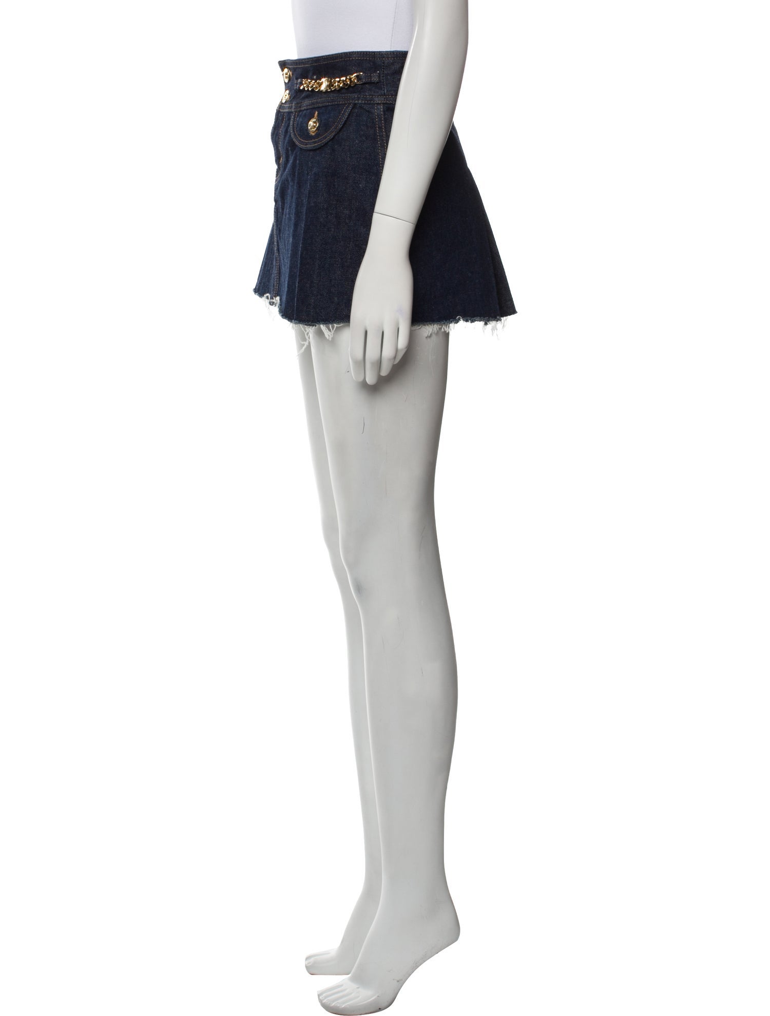 Celine Chain-Link Accents Mini Skirt