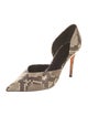 Celine Python Animal Print D'Orsay Pumps