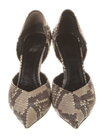 Celine Python Animal Print D'Orsay Pumps